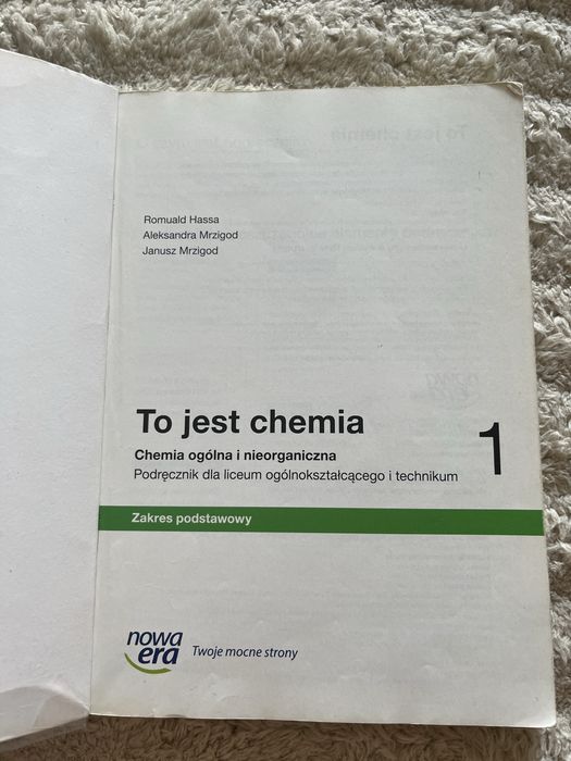 Podręcznik do chemi „ To jest chemia 1”
