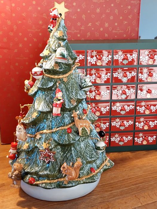 Villeroy Boch choinka porcelanowa 43cm  kalendarz adwentowy