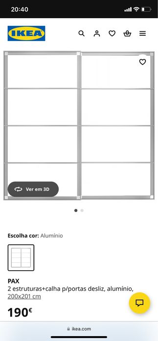 Portas deslizantes IKEA PAX 200x201cm