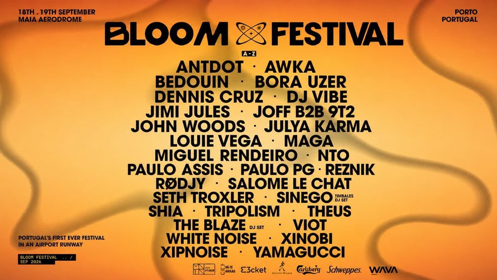 Bilhete Bloom 18/09 - entrada até às 19h