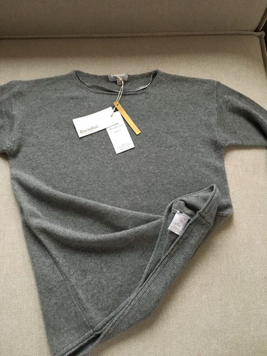 Kaszmirowy 100% sweter kaszmir szary L bartolini nowy prezent