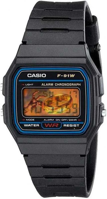 Casio F91W Modificado – Edição Senhor dos Anéis, Novo