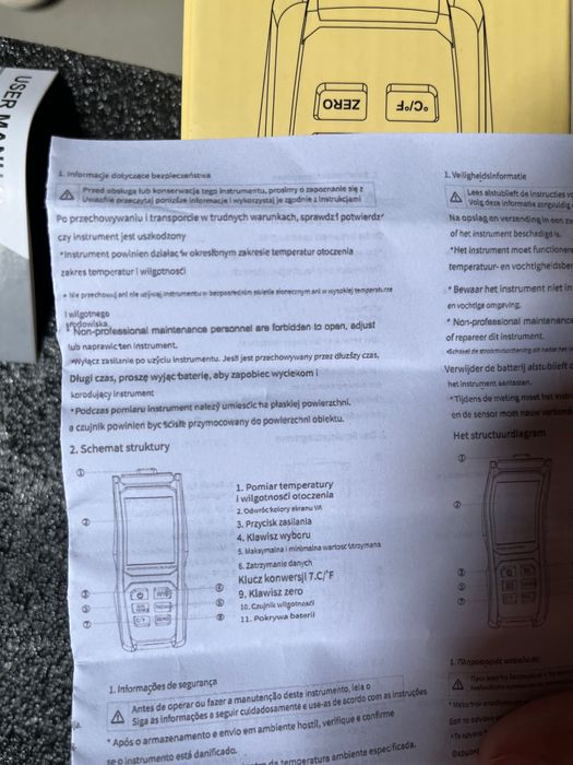 Miernik wilgotności MESTEK WM710 Wilgotnościomierz