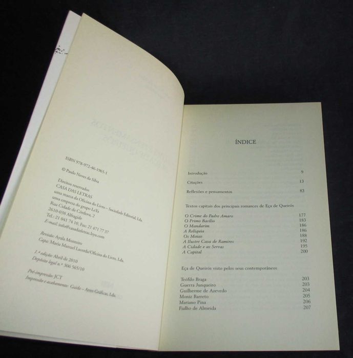 Livro Citações e Pensamentos de Eça de Queirós