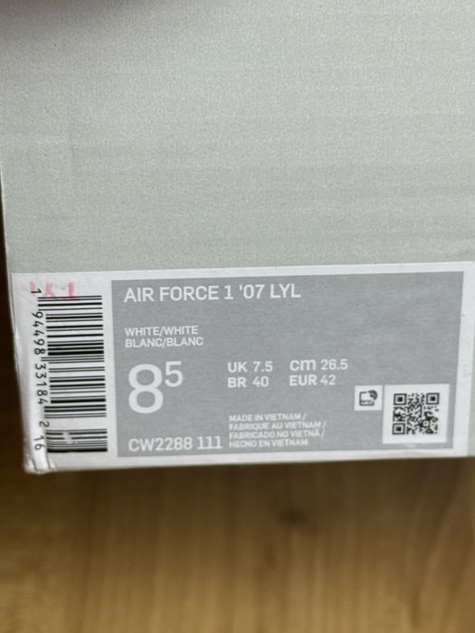 Nowe Nike Air Force 1 Białe AF1 Rozmiar 42