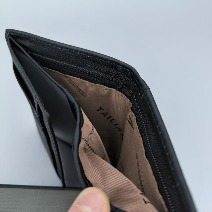Гаманець чоловічий Tailian шкіряний кошелек мужской кожаный черный