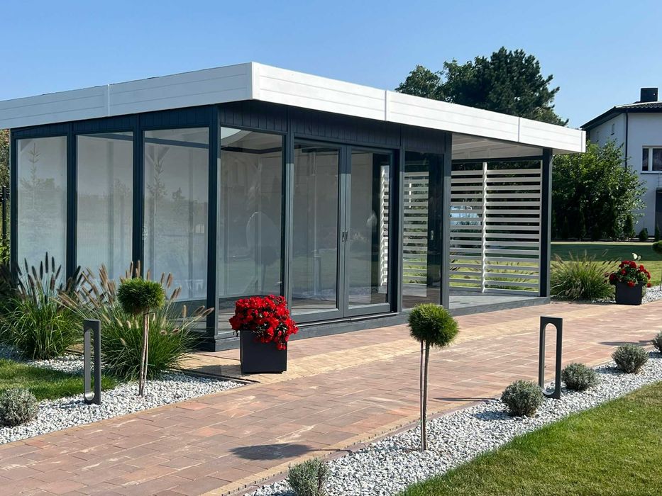 DOMEK 35m2 na ROD domek 4x4 taras 4x4 MDN10A biuro gabinet siłownia