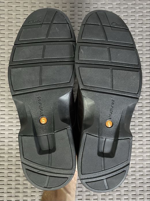 Clarks Structured туфли кроссовки 45-46 размер кожаные коричневые