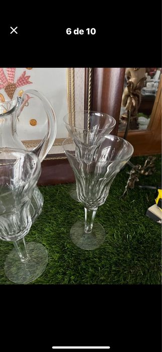 Jarra com copos cristal