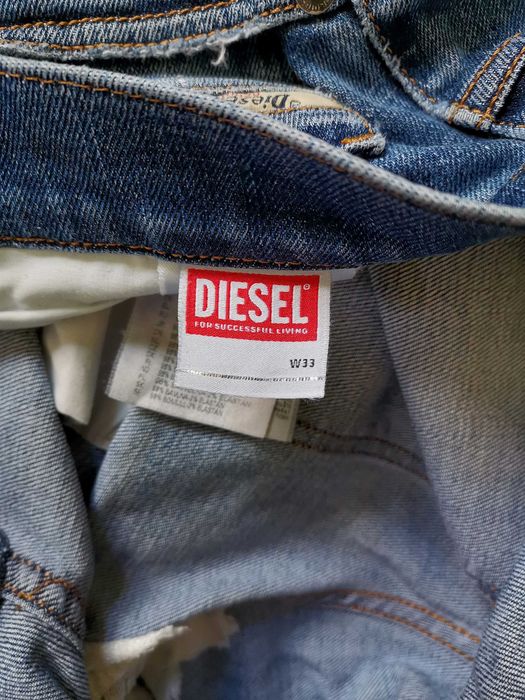 оригінальні джинси diesel завужені skinny голубі чоловічі