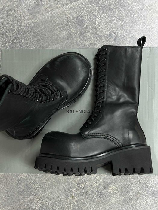 BALENCIAGA STOMPER BOOTS Runway кожаные ботинки шкіряні черевики