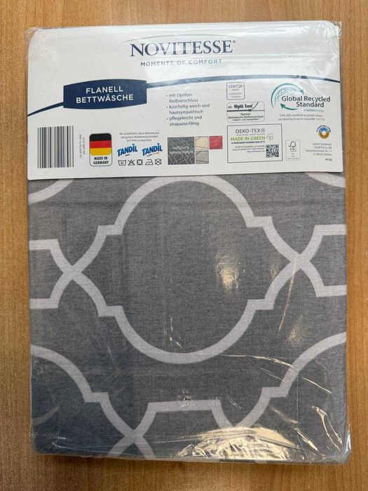Простынь на резинке односпальная Фланель (100% Хлопок) - Германия