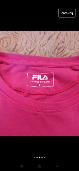 Fila L oversizowy t-shirt crop top