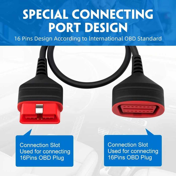 Подовжувач OBD2 Thinkcar 60 см кабель ELM327 удлинитель Thinkdiag