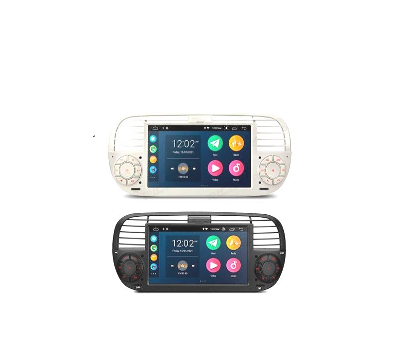 AUTO RÁDIO GPS ANDROID 12 PARA FIAT 500 07-15