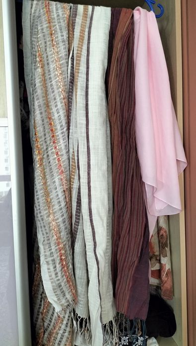 Шарф, косынка, новые, хлопок, 4 шт, идеальное состояние