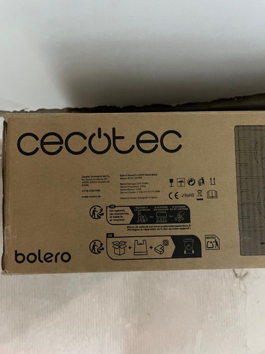 Placa fogão NOVA cecotec com garantia