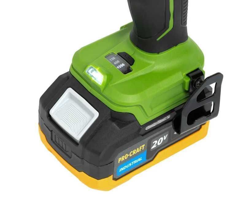 Акумуляторний гайковерт в кейсі 20В (з 1 АКБ та ЗП) Procraft PWA80