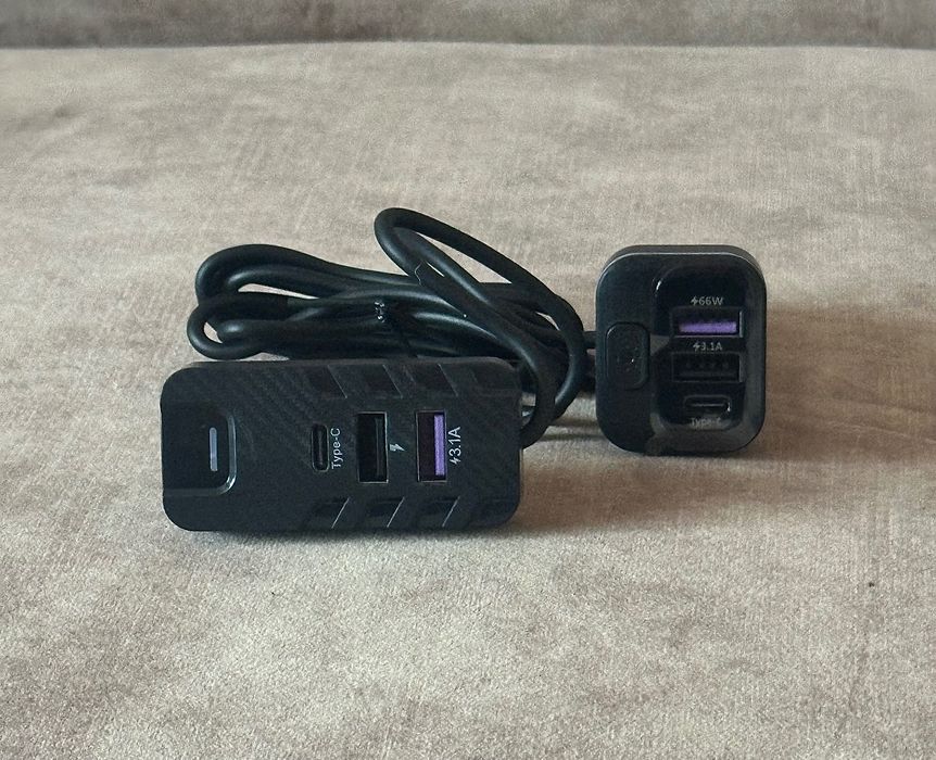 Автозарядка з 6портами/Швидка зарядка 81W/Для передніх і задніх сидінь