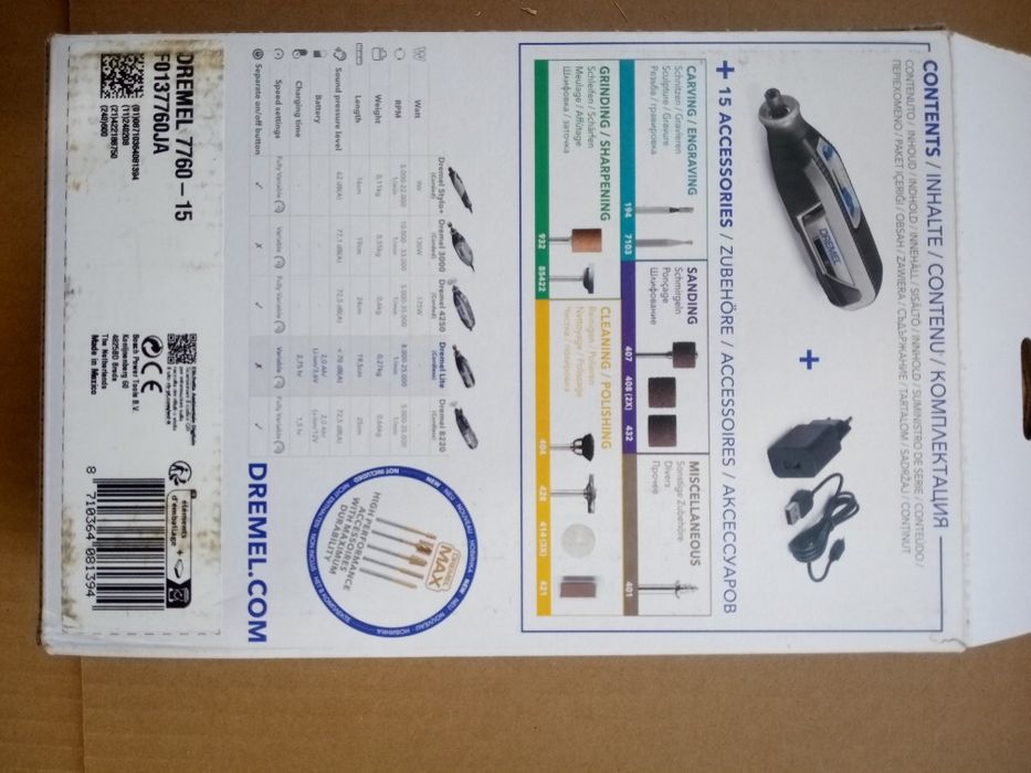 Frezarka dremel lite 7760 plus 15 akcesoriów nowa oryginał