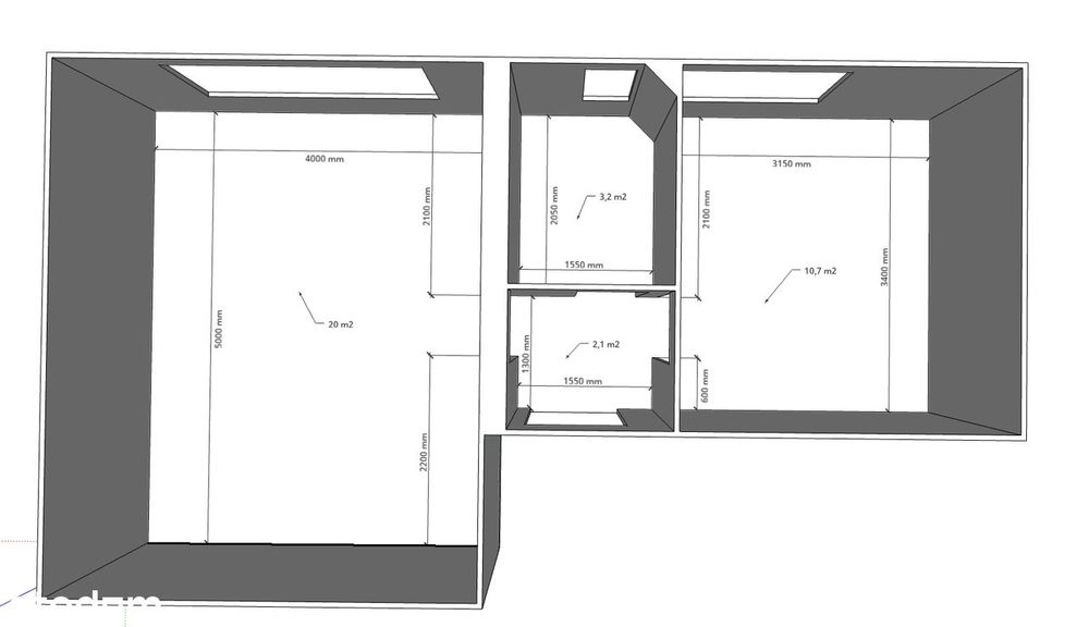 Pszów | 36 m² | 1 piętro | możliwe 2 pokoje | duży potencjał