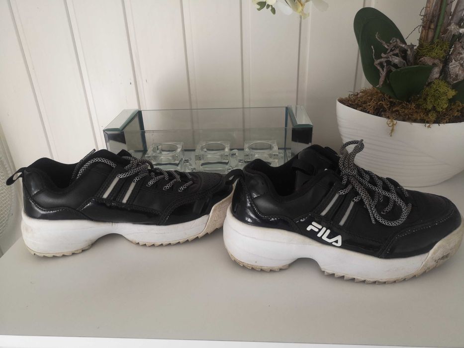 Adidasy buty fila czarno biale