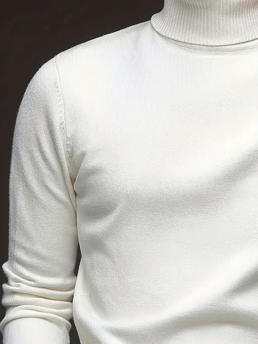 Sweter męski z golfem z wiskozy | M