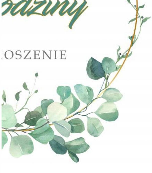 4 zaproszenia z kopertami na 70 - te urodziny