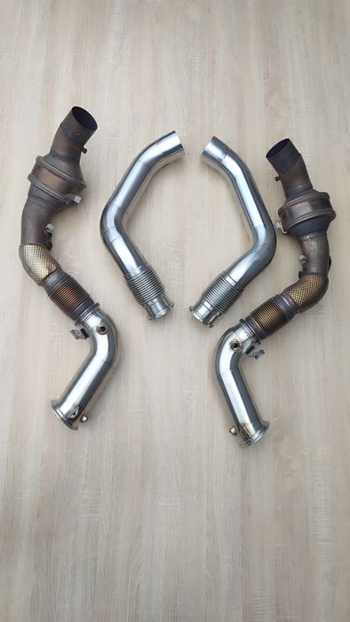 Даунпайп + мідпайп BMW M5 F90 downpipe + midpipe БМВ М5 Ф90