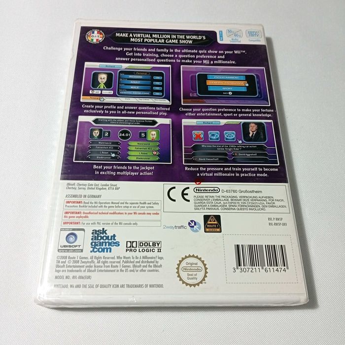 Who Wants to be a Millionaire (Nintendo Wii) PAL - Selado