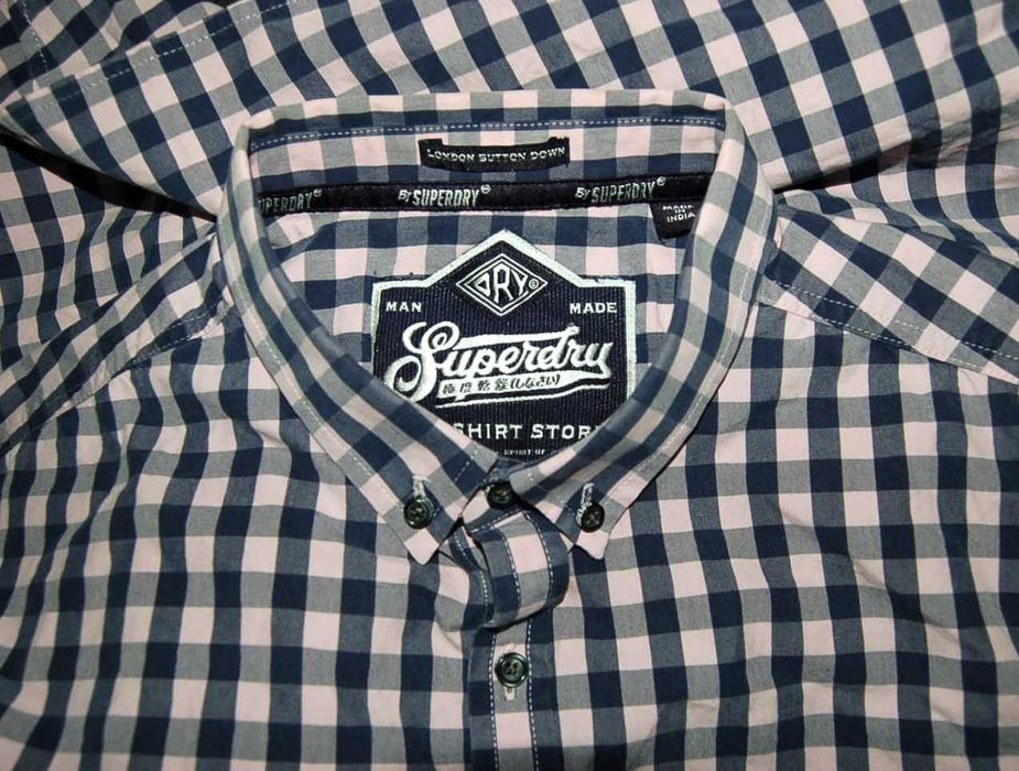 SUPERDRY XL koszula męska w kratę jak nowa