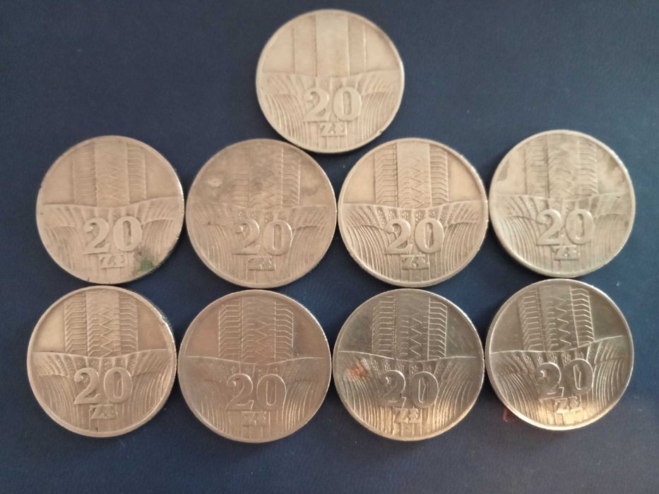 Sprzedam Monety 20 zł Wieżowiec i Kłosy lata 73/76