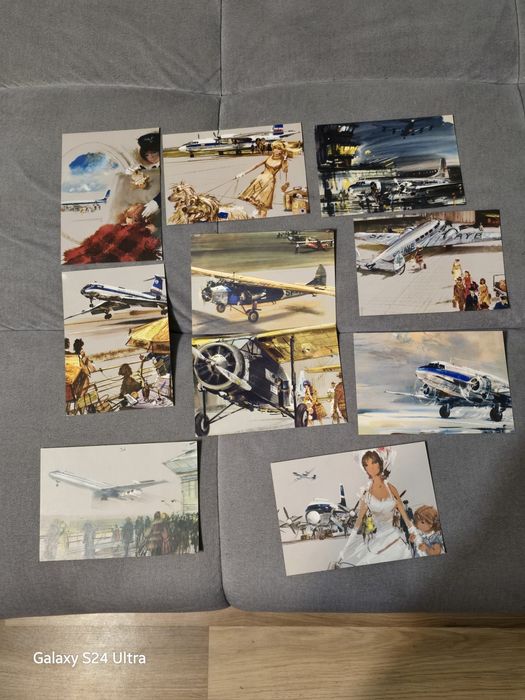 Pocztówki LOT Janusz Grabiański