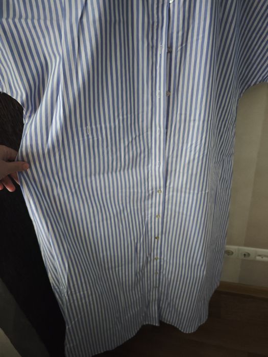 Натуральное платье рубашка ХL zara