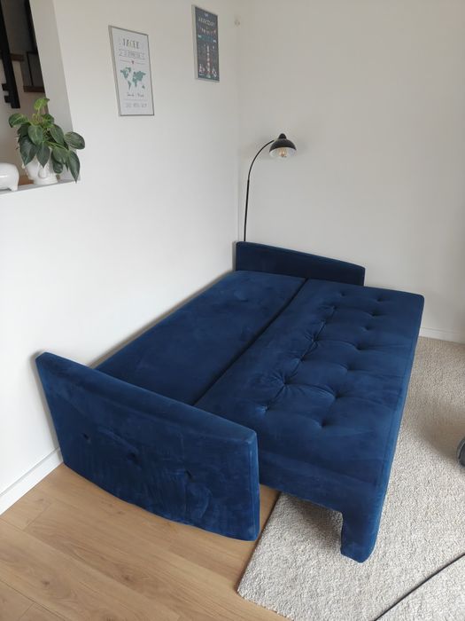 Sofa, granatowa , 230x110 , opcja spania