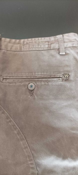 Calças chino carrot PRIMO EMPORIO castanho, W32 como novas