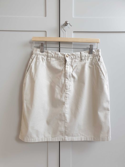 Beżowa spódnica chino sportowa Eddie Bauer 38