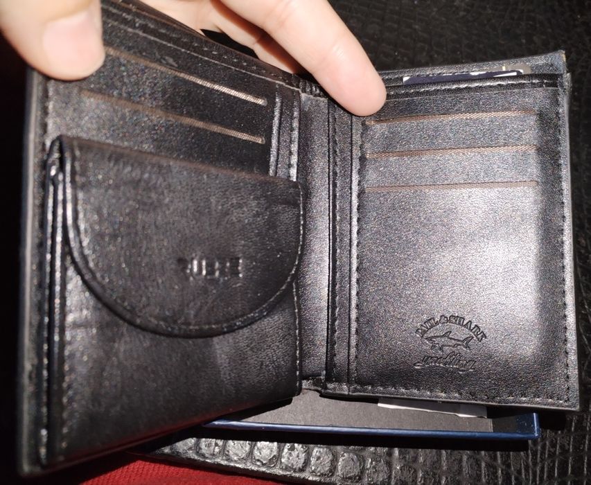 Carteira nova pele Paul & Shark preta