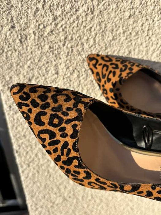 Czółenka damskie na obcasie Leopard Cheetah Stiletto