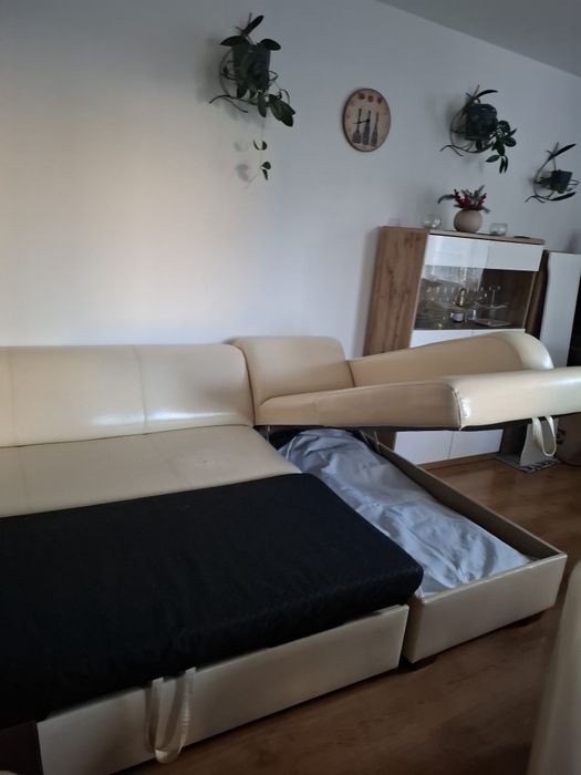 Narożnik ecco skóra z funkcją spania