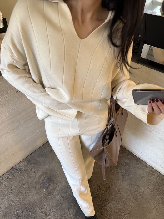 Трикотажный костюм на осень/зиму, костюм ангора, костюм двойка