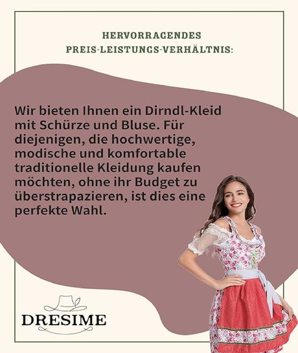 Nowa damska sukienka / bawarska / Oktoberfest /kostium ! XL ! 4426-XL!