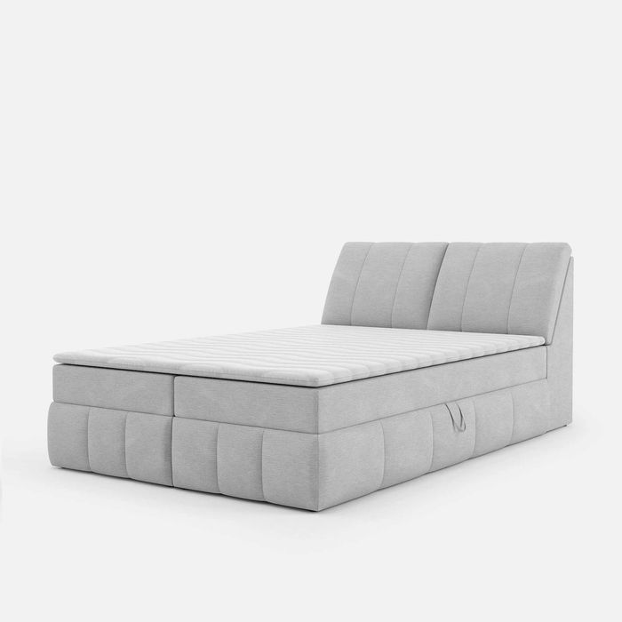 Łóżko kontynentalne LORENZO HR 2, toper, materac nowe okazja rabat 45%