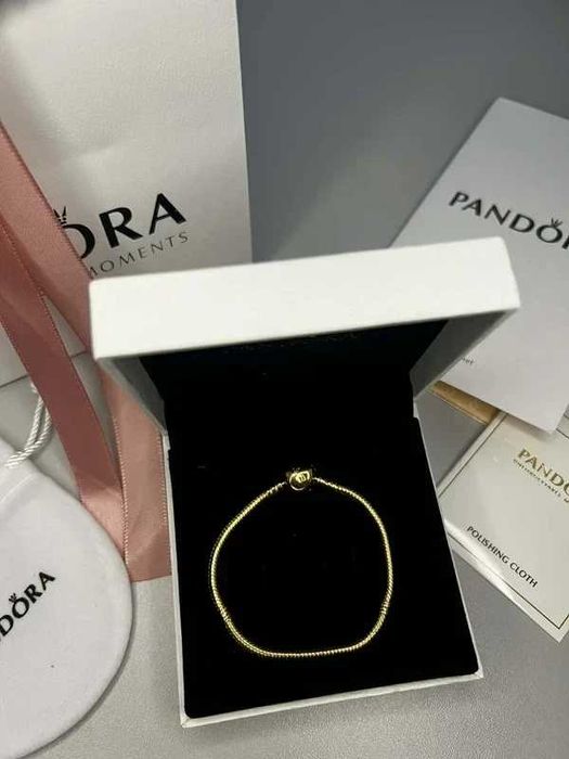 Bransoletka zlota Pandora nowa z sercem oryginalna rozmiar 18cm idealna na prezent biżuteria