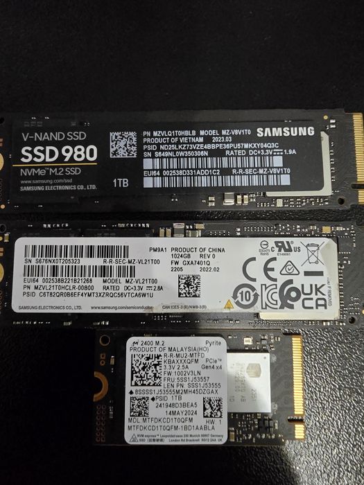 Samsung SSD nvme 980 pro p9a1