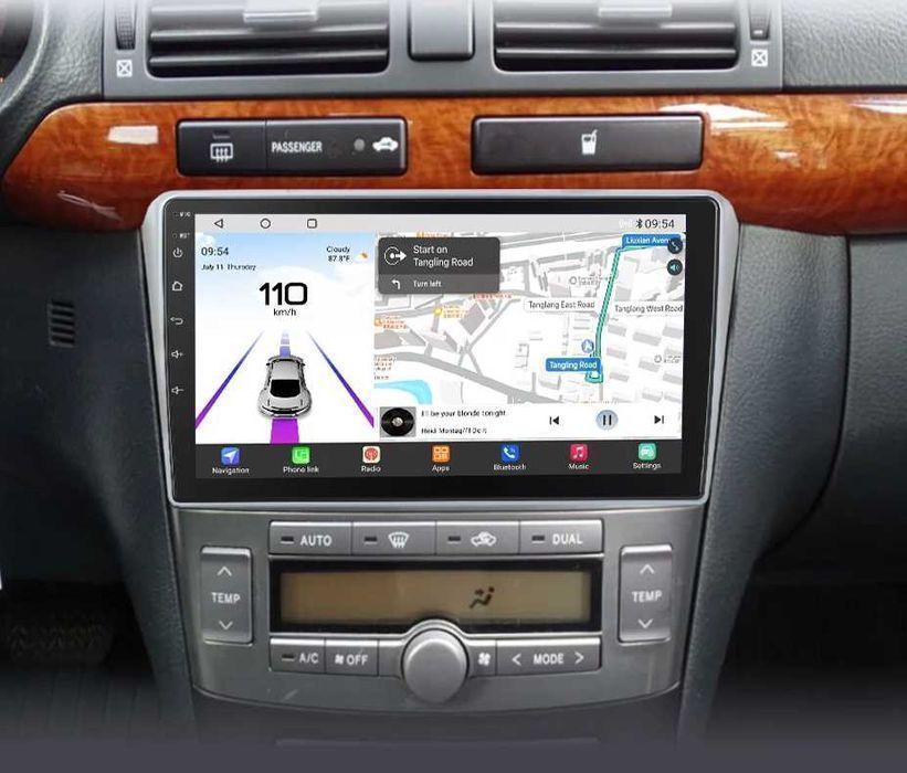 Toyota Avensis T25 – Radio Android 15 9” CarPlay Android Auto GPS Nawigacja Stacja Multimedialna WiFi Bluetooth PL 1GB/16GB