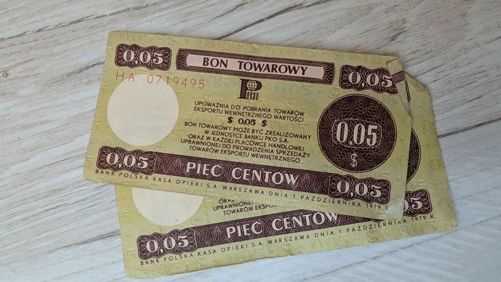 Unikalne Bony Towarowe PKO (PRL) - Różne Nominały - dla Kolekcjonera