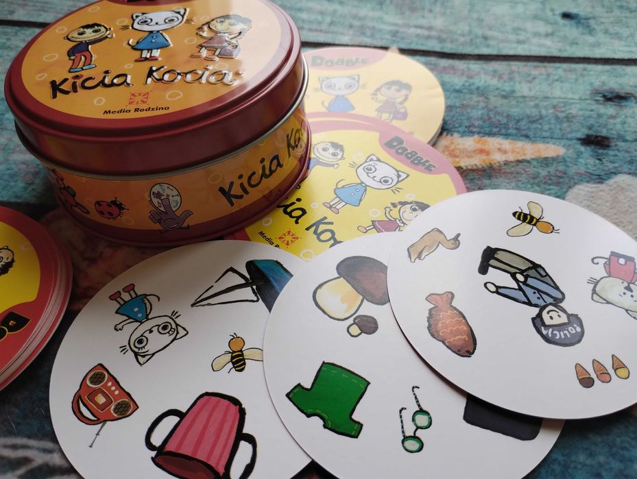 Gra karciana prezent dla dzieci Kicia Kocia Dobble BOX