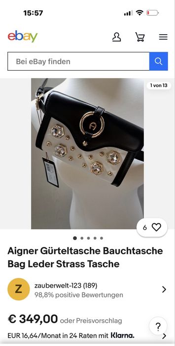 Сумка клач Aigner  шкіра