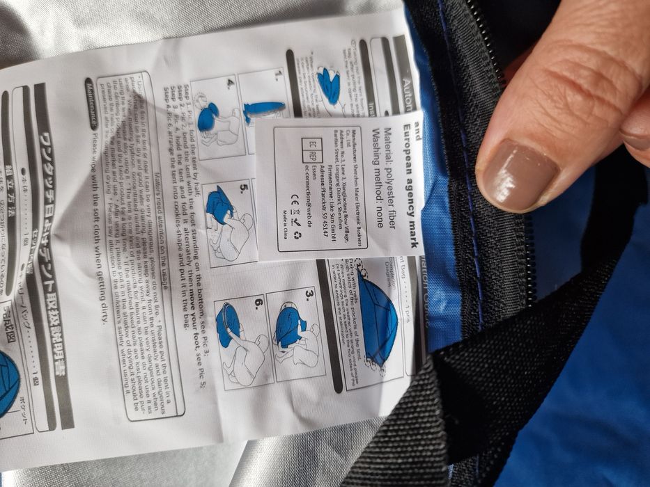 tenda pop-up da marca GoMolo, nunca foi usada